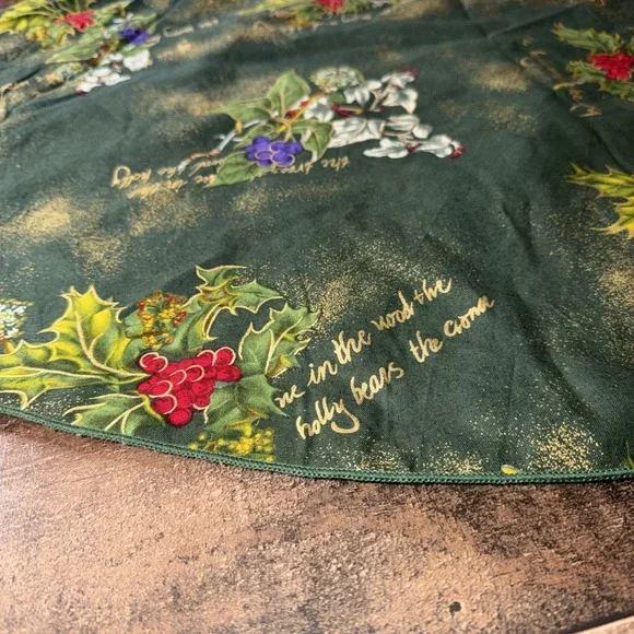 Vintage Portmeirion The Holly and The Ivy Round Tablecloth 60