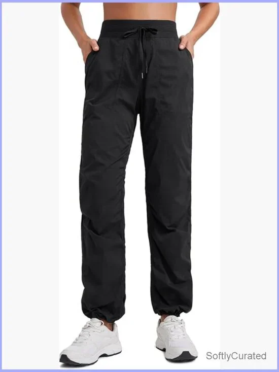Lightweight Side Ruched Joggers with Pockets 28/30/32 Inseam