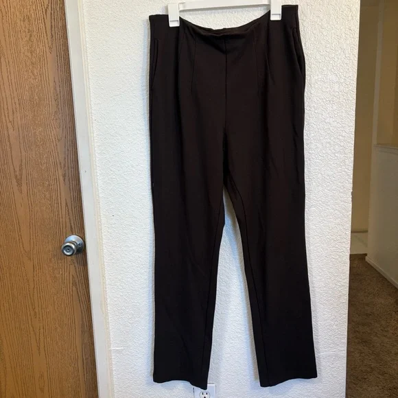 Kim Gravel‎ Belle Women's Brown Stretch Pull-On Dress Pants – Size 18W
