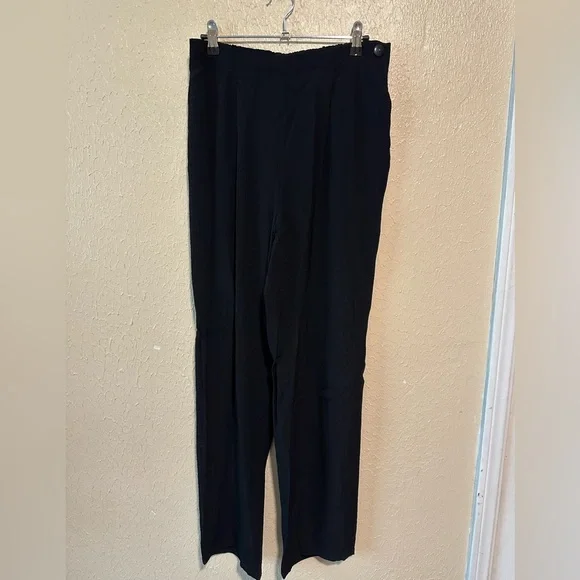 FLAX Pants Size Small 100% Linen Pull On Lagenlook‎ Straight Leg