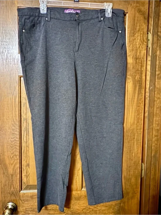 Women’s Dark Gray Dress Pants - Classic Straight Fit