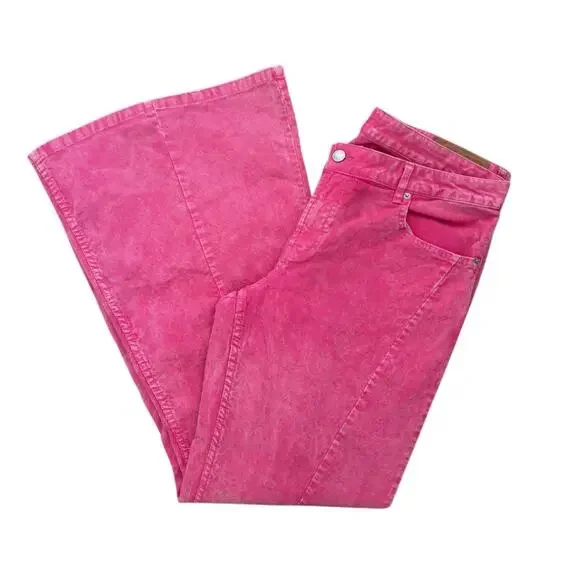 BDG Extreme Flare Hot Pink Corduroy Pants Size 31