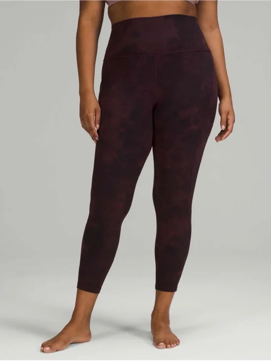 Lululemon Align Diamond Dye Leggings with Pockets 25” Inseam in Cassis Black