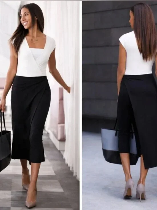 New Betabrand Black the Sassiest Pants Skirt Skort Small