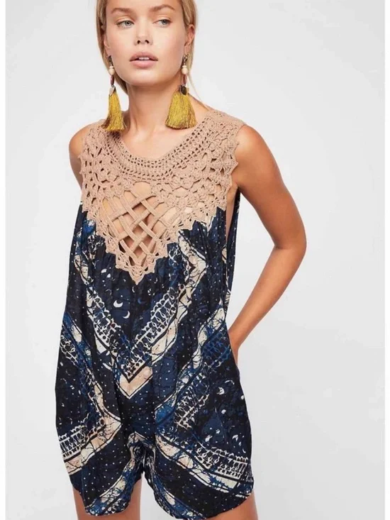 Free People | Celeste Macrame Romper