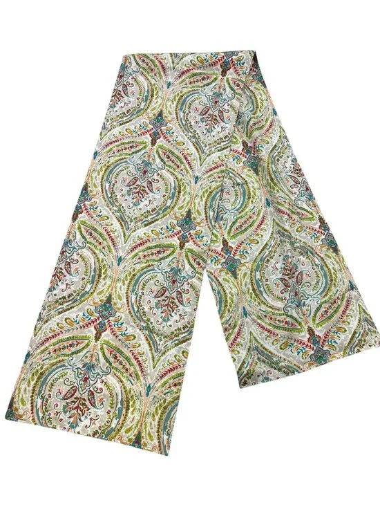 World Market Multicolor Colorful Paisley 100% Cotton Rectangle Table Runner