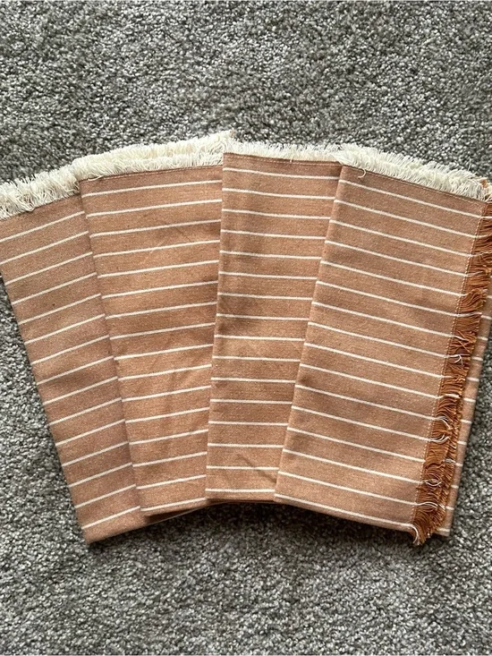 Striped Fringe Napkins