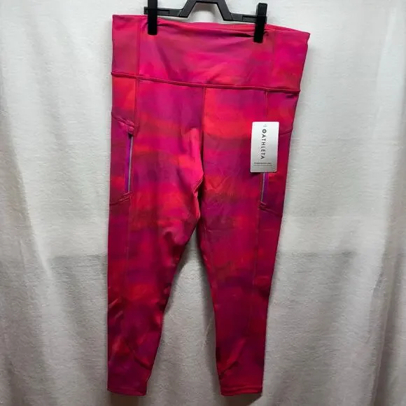 Athleta Pink Tie Dye Leggings‎ - Size 1X - New with Tags