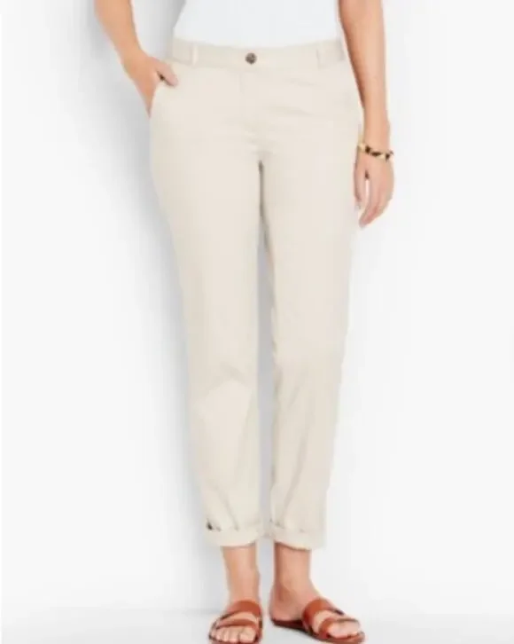 Talbots The Weekend Chino Pant Beige Khaki Petite Size 16P
