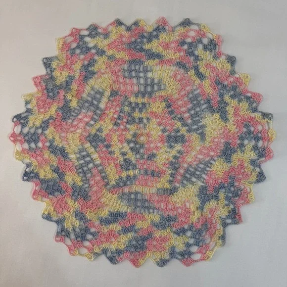Vintage Handmade Crochet Doily 17