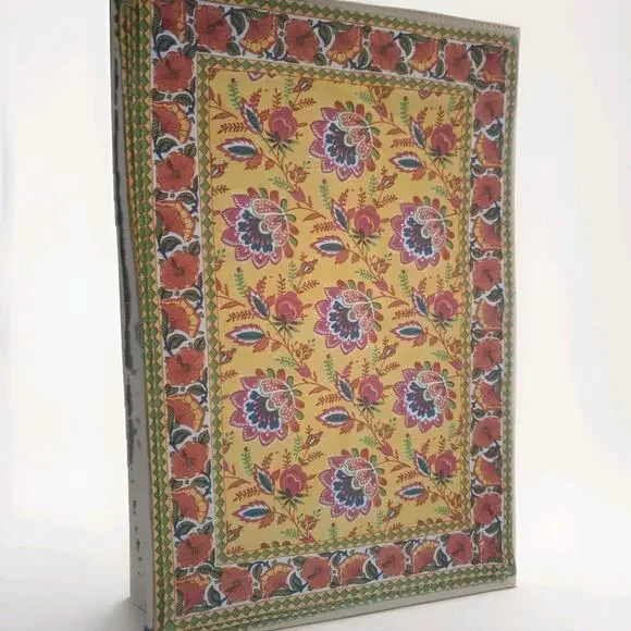 Set of 6 Vintage Placemats Irreversible Handmade Cotton Fabric Boho Granny Core