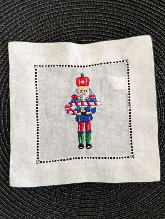 new set of 8 NUTCRACKER COCKTAIL NAPKINS