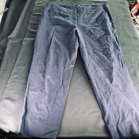 Talbots Hampshire Navy Blue Ankle Pants Womens 16WP Petite Straight Leg