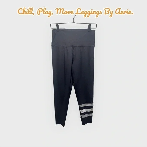 Chill, Play, Move Leggings By Aerie. Size Large, Good Condition