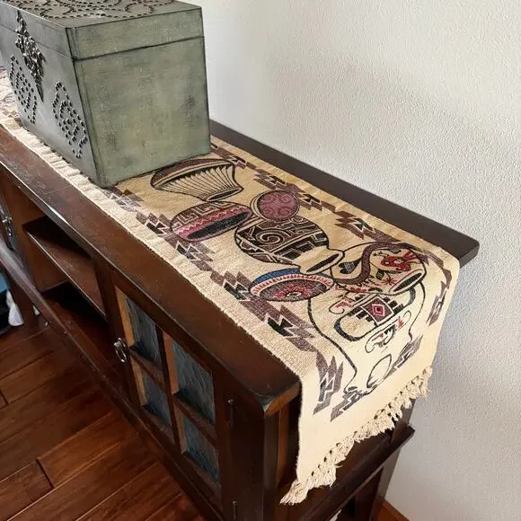 Aztec Western Table Runner El Paso Saddle Blanket Co Pottery Design 74