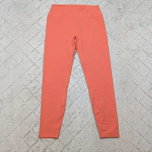 Zyia Leggings Womens 20 Orange Tangerine Confluence Hi-Rise Full Length