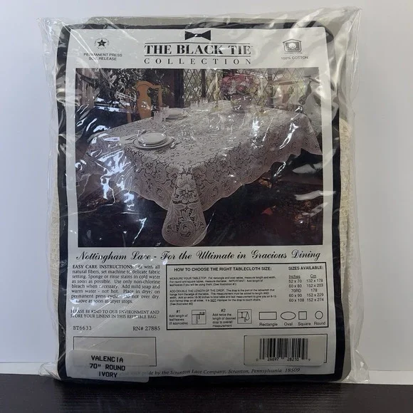 Black Tie Nottingham Lace 70