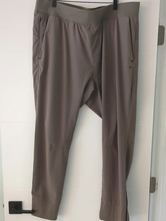 YPB Women's Casual Stretch Lightweight Pull On Pants in Taupe Sz XXl Pockets