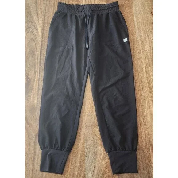 Vuori Jogger Pants Womens Small Black Ripstop Athletic Lightweight Performance
