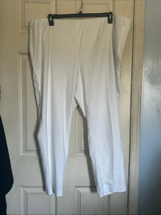 J. Jill white essential cotton stretch pants size 24