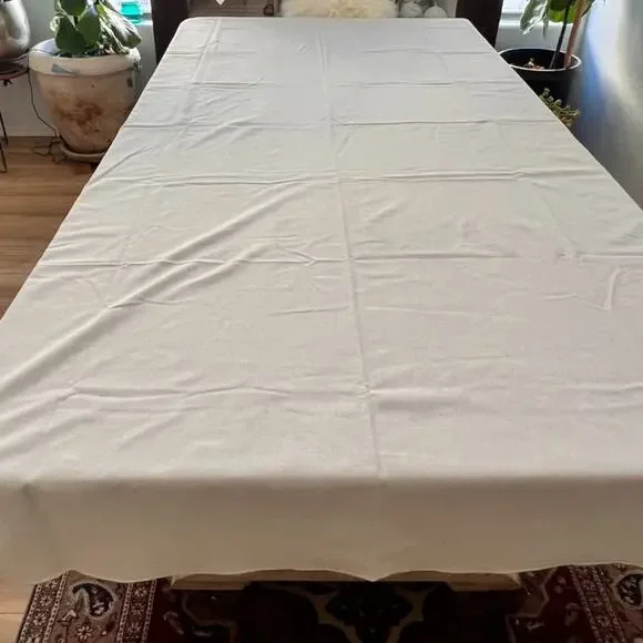 Unbranded Cream Color Cotton Tablecloth 97