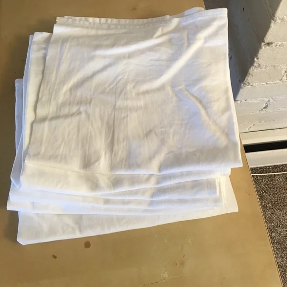 Frette square cotton napkins white set of six