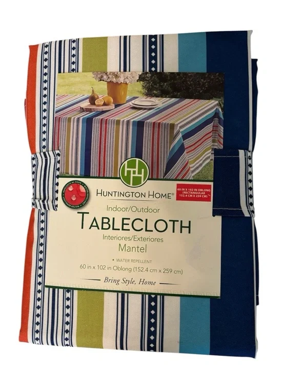 HUNTINGTON HOME Indoor/Outdoor Tablecloth 60” x 102” *NEW*