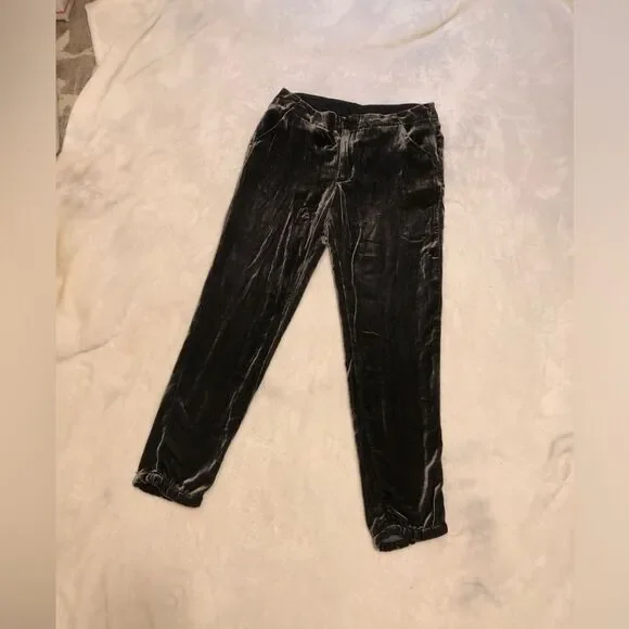 Free people dark green velvet ankle pants, size 0