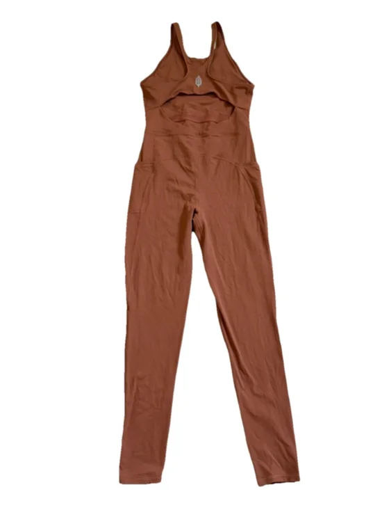 FREE PEOPLE MOVEMENT HIGH NECK JUMPSUIT BODYSUIT BROWN SZ XS