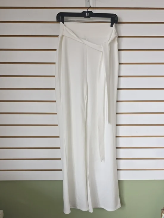 Windsor Wide-Leg Wrap Belt Pants Lg