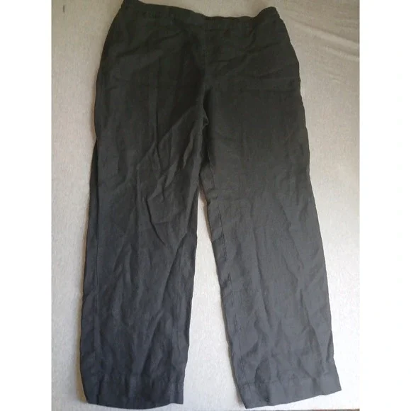 J Jill Pants Large Love Linen Wide Leg Ankle Comfort Pull On Minimalist