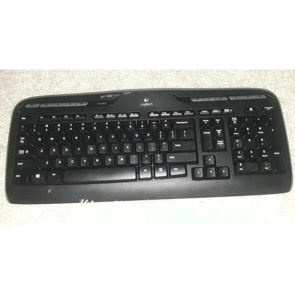 Logitech Wireless Keyboard K330 Y-R0009 NO USB Receiver Keyboard Only Used