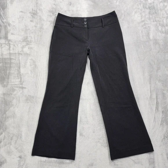 Apt. 9 Pants Womens‎ 10P PETITE Black Ava Bootcut Twill Stretch Office Career
