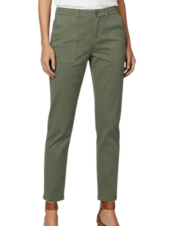 Garnet Hill Green Slim Utility Chino Pant Women's Size 4