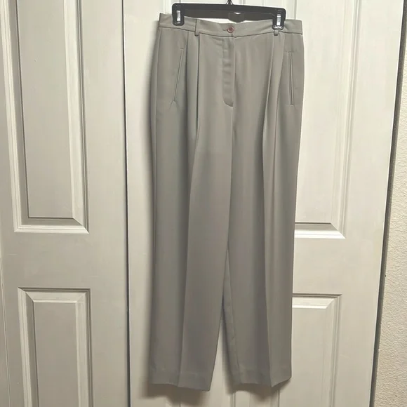 Vintage Votre Nom Paris Light Green Pleated High Rise Dress Pants Size 10