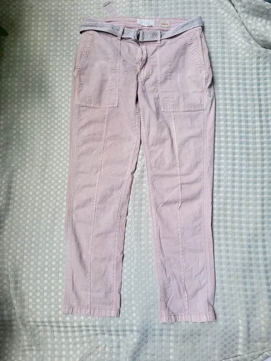 Anthropologie Women’s Light Pink Casual Patch-Pocket Pants Size 28