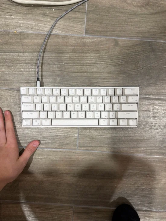 RK 61 Compact White Mechanical Keyboard - 60% Layout