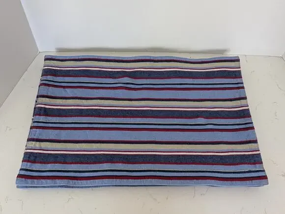 8 Placemats Double sided Coastal Nautical Americana Multi tonal Striped