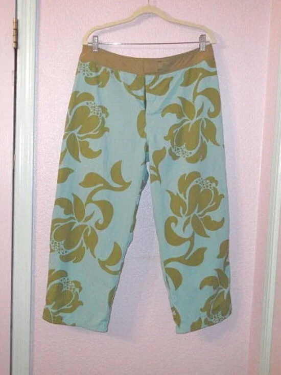 Vtg Y2K Patagonia Pataloha Kokawe Capri Pants Size 14 Hiking Gorpcore Granola