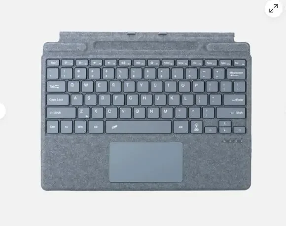 Zoof Keyboard Microsoft Surface Pro 8/9/10/11/X/Copilot+ Ice Blue Backlit