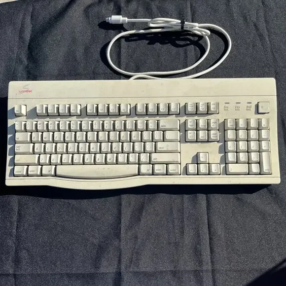 Vintage SuperMac ACK-310 Apple Macintosh ADB Keyboard Beige Made in Taiwan