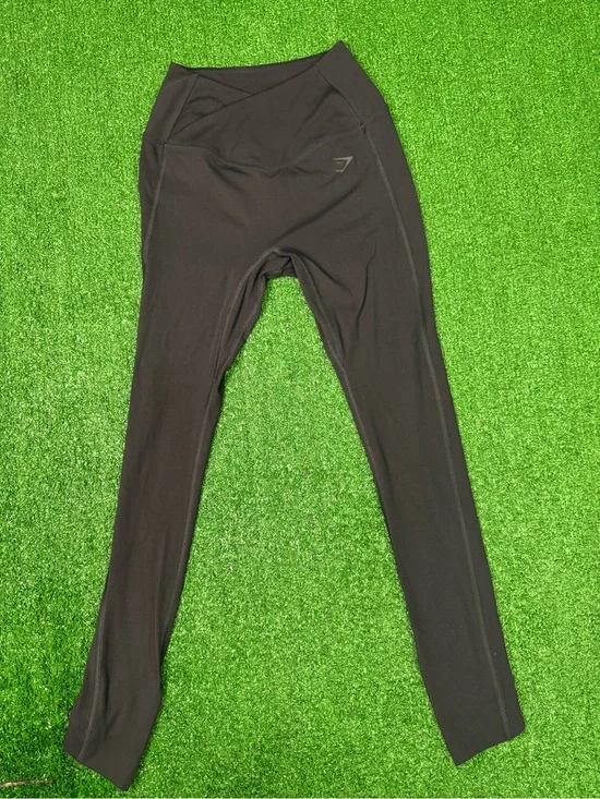 Gymshark Leggings Women XS Black Crossover High Waisted Gym Training