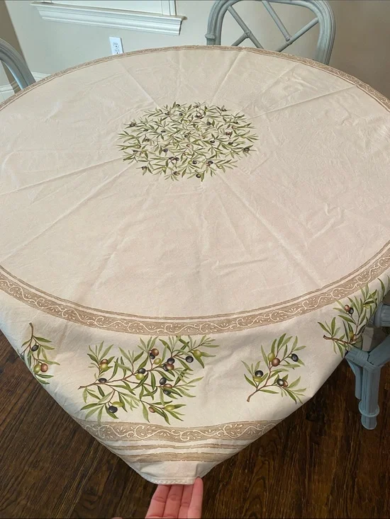 L’Ensoleillade Round Clos des Oliviers Acrylic Coated Cotton Tablecloth
