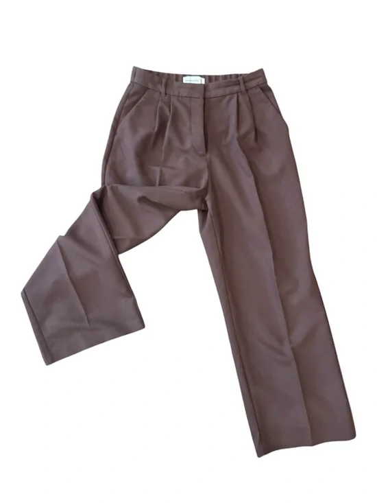 Abercrombie & Fitch Brown Tailored Wide-Leg Pants
