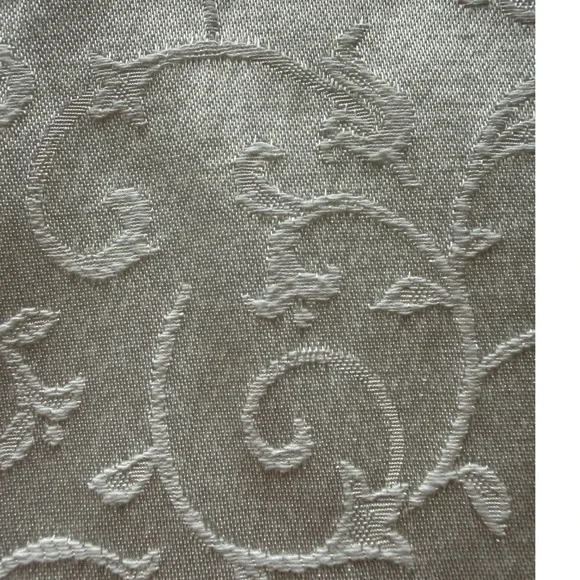 Lenox Bright White Damask‎ Large Rectangle Tablecloth Rope Hem 116