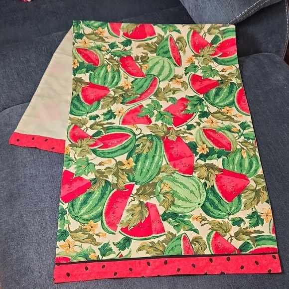 Watermelon Print Table Cotton Runner 18