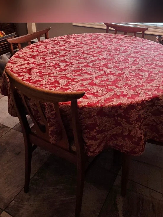 Red Round Tablecloth