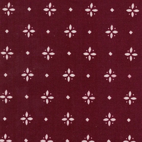Longaberger Set of 6 Cloth Dinner Napkins Burgundy Red Farmhouse Holiday