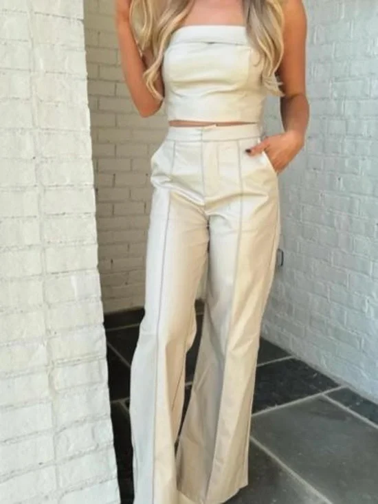 These Three Boutique Cream and Tan Set NWT