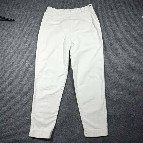 Vintage Z Cavaricci Pants Womens 31 White Highrise Side‎ Zipper Parachute USA